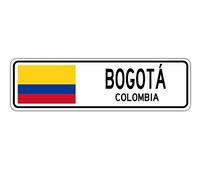 TNND Señal de calle de Bogot¨¢ Colombia Bandera Colombiana Ciudad Country Road Wall Street Sign 4x16 pulgadas
