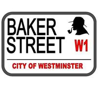 TNND Sherlock Holmes Baker Street - Cartel metálico (20 x 30 cm)