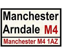 TNND Street Road Signs (Manchester Arndale) Cartel de metal de 20 x 30 cm