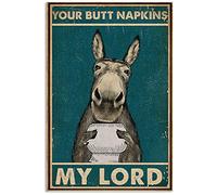 TNND Your Butt Servilletas My Lord Donkey Vintage Decoración de pared Decoración del hogar Día del Padre Regalo de Cumpleaños Signos de metal 30,5 x 40,6 cm