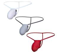 TNNRAO Hombres String Tanga Lencería Bikini Cintura Baja Mini G-String T-Back Micro Bikinis Bragas Seductor Ropa Interior Calzoncillo