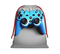 tnnutp Bolsa de regalo azul con cordón para control de juegos, bolsas de Navidad, bolsa de regalo para fiestas de Navidad