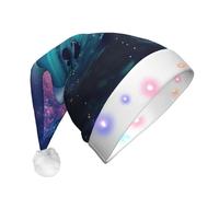 Tnnutp Hd Pretty Galaxy - Sombrero de Papá Noel con luces LED para Navidad, Año Nuevo, accesorio para la cabeza, adorno favorito de fiesta de Navidad
