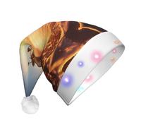 Tnnutp Sombrero de Santa Claus Luz LED Crepúsculo Playa Tropical para Navidad, Año Nuevo, Decoración de Fiesta de Navidad favorita