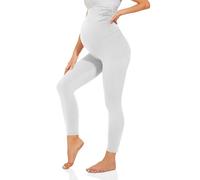 TNNZEET Leggings de maternidad de cintura alta para mujer, pantalones de maternidad, leggings largos para yoga, Blanco, XL