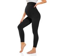 TNNZEET Leggings de maternidad de cintura alta para mujer, pantalones de maternidad, leggings largos para yoga, A-negro., XL