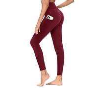 TNNZEET Pantalones de Deporte para Mujeres de Cintura Alta con Bolsillos, Leggings Opacos de Yoga Largos y Flexibles, Pantalones Elásticos para Deporte, Gimnasio y Carrera()