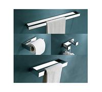 TNOMS Juego de Accesorios de baño de 4 Piezas, Juego de toalleros cromados, Juego de Accesorios de baño de Acero Inoxidable montado en la Pared, 23.6 Pulgadas
