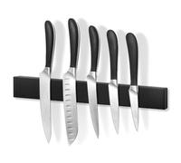 TNOMSNO 40cm Iman Cuchillos de Cocina, Negra Soporte Magnético Cuchillos Acero Inoxidable Cuchillero Magnético Puede sin Taladrar, Soporte Cuchillos Cocina para Espátulas, Tijeras