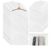 TNOMSNO 50Pcs Fundas Ropa Armario de Plástico, 60x120cm Bolsas Transparentes para Ropa Cubierta de Polvo para Ropa, Fundas Ropa Antipolvo para Chaquetas Camisas Funda Traje (60 x 120 cm)
