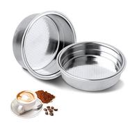 TNOMSNO 51mm Filtro de Café de Acero Inoxidable,Pack de 2 Filtro Presurizado para 1/2 Taza de Café Espresso, Filtro de Café Compatibles con Cafeteras Cecotec Ufesa Delonghi Breville