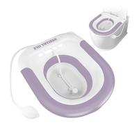 TNOMSNO Bidet para WC, Bidet con Descarga, Bidet Portatil para WC, Bañera de Asiento Plegable, Baño de Asiento para Hemorroides, Cuidado Posparto y Mujees Embarazadas (morado)