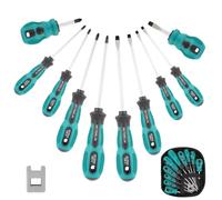 TNOMSNO Destornillador Magnético, 10 piezas Juego de destornilladores Screwdriver Magnético Set con Desmagnetización 2 en 1, 5 Destornilladores Planos y 5 Destornilladores Phillips