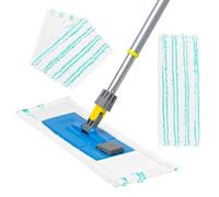 TNOMSNO Fregona Fundas de Recambio Kit, 2 Piezas Telescope Fregona Fundas de Recambio Kit, Recambio Mopa para Clean Twist M Ergo Micro Duo 44x15cm, Almohadillas de Fregona Reutilizables para Fuerte