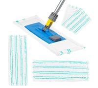 TNOMSNO Fregona Fundas de Recambio Kit, 3 Piezas Telescope Fregona Fundas de Recambio Kit, Recambio Mopa para Clean Twist M Ergo Micro Duo 44x15cm, Almohadillas de Fregona Reutilizables para Fuerte