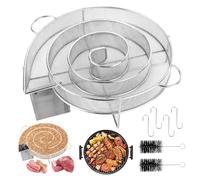 TNOMSNO Generador de Humo Frío, Generador de Humo Frío Redondo 304 Acero Inoxidable Generador de Humo Frío con 2 Cepillo y 4 Gancho Ahumado en Frío Barbacoa para Pescado Carne