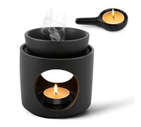 TNOMSNO Lámpara Aromática de Verámica, lámpara de Aroma Quemador de Aceite Esencial de Cera Derretida, Quemador Aceites Esenciales para Leer Yoga Living Room