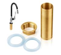 TNOMSNO M30-100mm Kit de Reparación de Grifos, Roscado de Grifo Grifo Tubo de Rosca de Extensión Kit de Tuercas de Rosca Conectores de Tubería de Púas de Latón para Reparación de Grifos