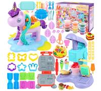 TNOMSNO Plastilina Juguetes, 59 Piezas Juego de Plastilina con 12 Cajas Plastilina, Accesorios Cocina Creaciones Juego Set Plastilina Herramientas de Modelado para 3 4 5 6 7 8 9 10años