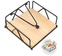 TNOMSNO Servilletero de Mesa con Brazo Lastrado y Base de Madera, Servilleteros Hosteleria, Servilleteros para Mesas de Comedor, Salones, Picnics, Bares y Hoteles