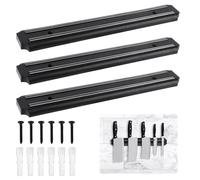 TNOMSNO Soporte Cuchillos Cocina, 3 Piezas 33cm Iman Cuchillos de Cocina, Iman Cuchillos, Iman para Cuchillos de Cocina, Soporte Cuchillos para Cuchillos de Cocina, Espátulas y Tijeras