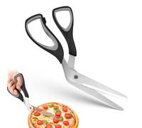 TNOMSNO Tijeras para Pizza, Tijeras Pizza Cortador de Pizza Cortador de Pizza de Acero Inoxidable, 27CM Tijeras de Cocina Multifuncionales para Cortar Pizza, Pasta y Tartas (Negro)