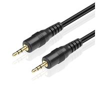TNP Cable de Audio de 2.5 mm Macho a Macho 2.5 mm a 2.5 mm Conector Chapado en Oro para Auriculares Micrófono Xbox 360 iPhones Ipads (2M)