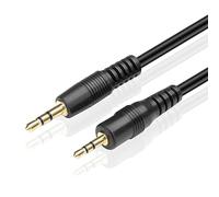 TNP Cable de Audio Doble Jack 2.5mm to 3.5mm Macho a Macho, Cable Adaptador bi-direccional de Audio estéreo subminiatura para Auriculares, teléfonos móviles y MP3 (10 pies/3M)