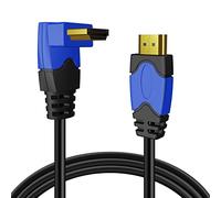 TNP Cable HDMI en ángulo descendente de 90 Grados Vertical acodado - 5 Metros, Conector HDMI Ultra HD de Alta Velocidad, Cable HDMI 2.0 acodado para UHD, 4K, ARC, Ethernet, Xbox One X/S, y Apple TV,