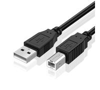 TNP Cable MIDI de audio USB A a USB B macho a macho Cable MIDI a USB tipo 2.0 para computadora, laptop, teclado de piano MIDI, proyector, impresoras y equipos con interfaz de cable MIDI USB (5