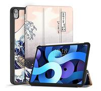 TNP Funda Compatible con iPad Air 4th 10,9 Pulgadas 2020 (A2324 A2072 A2316 A2325), Carcasa Protectora Delgada con Función de Soporte y Auto-Sueño, Estuche Antigolpes para Tabletas (Gran Ola)