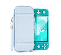 TNP Funda de Transporte para Nintendo Switch Lite, Azul Claro - Kawaii Lindo Estuche portátil de Viaje, Bolsa Protectora para niñas con Protector de Pantalla, Soporte para 10 Cartuchos de Juegos