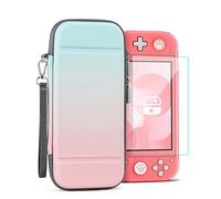 TNP Funda de Transporte para Nintendo Switch Lite, Rosa Azul - Kawaii Lindo Estuche portátil de Viaje, Bolsa Protectora para niñas con Protector de Pantalla, Soporte para 10 Cartuchos de Juegos