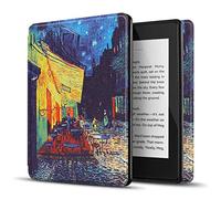 TNP Funda para Amazon Kindle Paperwhite 10.ª generacion de Cuero, 6 Pulgadas, Funda Protectora para Kindle Paperwhite 10 generacion con función de Auto-sueño para E-Reader, café por la Noche