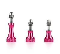 TNP GoPro Juego de tornillos para pulgar (rosa), aleación de aluminio para GoPro Hero 9, 8, 7, 6, 5, 4, 3+, 3 2, GoPro Hero Session, SJCAM DJI Osmo HD cámaras de acción - 3 piezas 1 tornillos