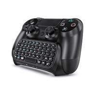 TNP Products Mini Teclado inalámbrico Bluetooth - Teclado Gamepad Joystick Texto Mensajero Chatpad Adaptador para Sony Playstation 4 Gaming Controller Negro [Playstation 4]