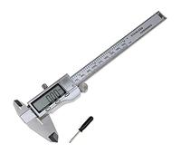 TNPLKIUYT Calibrador a vernier con pantalla digital electrónica de acero inoxidable y metal de 0 a 150 mm