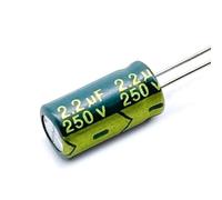TNPLKIUYT Condensador Electrolítico de Aluminio 250V 2.2uf 6x12mm Verde Claro 20% 20-50 PCS(20PCS)
