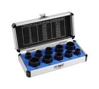 TNPLKIUYT Juego de llaves de vaso extractoras de tuercas de acero al cromo molibdeno, 14 piezas, varios tamaños