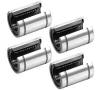 TNPLKIUYT Rodamiento de bloque de almohadilla, Cojinete de bolas de movimiento lineal de tipo abierto (10 mm, 12 mm, 16 mm, 20 mm, 25 mm y 30 mm, paquete de 4)(Lm12uuop 12x21x30)