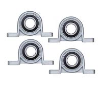 TNPLKIUYT Rodamiento de bloque de almohadilla, Cojinete de soporte de extremo de eje lineal vertical, bloque de almohada de aleación de zinc, paquete de 4, varios tamaños(Kp006 30mm)