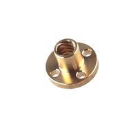 TNPLKIUYT Tuerca de tornillo de avance, Tuerca de latón T8, tornillo trapezoidal, varios tamaños, paso de 1 mm, 2 mm, paso de 1 a 14 mm for motor paso a paso(Pitch 2mm Lead 4mm)