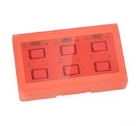 TNS-3198 - Funda para tarjetas de juego para consola Nintendo Switch 2, 24 ranuras, cartucho de juego, caja de almacenamiento protectora, organizador portátil de viaje (rojo)
