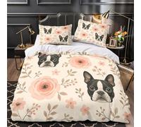 TNSGHAVED Arte de Flores Azules Funda de Edredón Estampado 3D Juego de 3 Piezas Cremallera Oculta Incluye Fundas de Almohada Suave Estilo Acuarela botánico Funda Edredon for niña King（220x240cm）