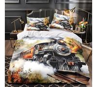 TNSGHAVED Aviones Antiguos Sky Funda de Edredón Juego de 3 Piezas Diseño 3D Incluye Fundas de Almohada Transpirable Diseño de aviación Retro Funda Edredon for Adolescentes Super King（260x220cm）