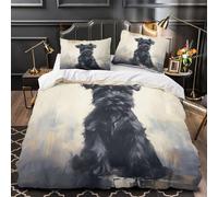 TNSGHAVED Caballos Negros al Galope Funda de Edredón 3 Piezas Impresión 3D Cierre de con Fundas de Almohada Movimiento de Animales Salvajes_1 Funda Edredon for niños y niñas King（220x240cm）