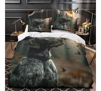 TNSGHAVED Decoración del Festival de Diwali Funda de Edredón Juego de 3 Piezas Suave Estampado 3D Cierre de con Fundas de Almohada Suave Funda Edredon for Adultos Super King（260x220cm）