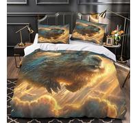 TNSGHAVED Flor de la Vida Funda de Edredón 3 Piezas Impresión 3D Cierre de Cremallera Oculta con Fundas de Almohada Antibacteriana Geometría Sagrada Funda Edredon for niños y niñas Double（200x200cm）