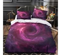 TNSGHAVED Planetas cósmicos Funda de Edredón Estampado 3D Juego de 3 Piezas Cierre de Incluye Fundas de Almohada Transpirable Fantasía Espacial Funda Edredon for Adultos Super King（260x220cm）
