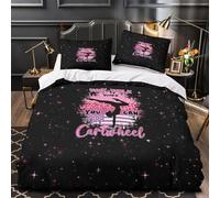 TNSGHAVED Tren de Dibujos Animados para niños Funda de Edredón Cierre de Juego de 3 Piezas Suave Impresión 3D Incluye Fundas de Almohada Animación Colorida Funda Edredon for niña Double（200x200cm）